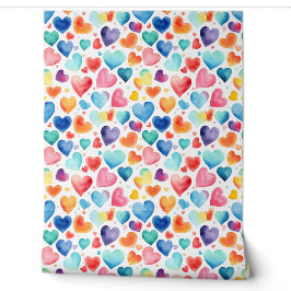 Herzliche Wasserfarbe Niedliche Liebe Romantisch Tapete