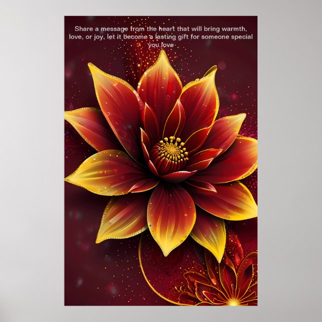 Herzliche Worte: Ein Personalisiertes Geschenk der Poster (Vorne)