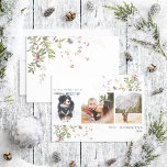 Herzliche Wünsche Botanische 3-Foto-Ferienkarte Feiertagskarte<br><div class="desc">'Das ist die Jahreszeit, um Freude zu verbreiten, und wie kann man das besser machen als mit der eigenen Familienurlaubskarte? In diesem Jahr können Sie über die traditionelle Karte hinaus gehen und Ihren Stil mit einer festlichen Warmest Wishings Trendy Winter Berry Botanical Foto Holiday Card zeigen. Diese einzigartige Karte zeigt...</div>