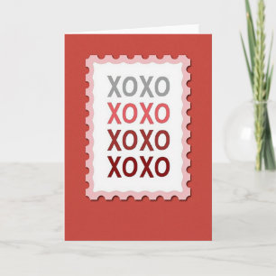 Herzliche Xoxo-Karte mit Stempel-Motiv Karte