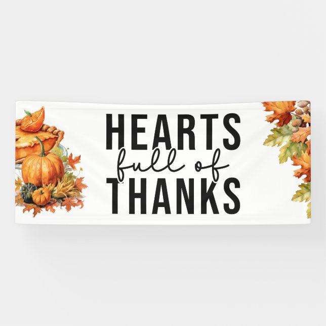 Herzlichen Dank für das Herbst-Party Banner (Horizontal)