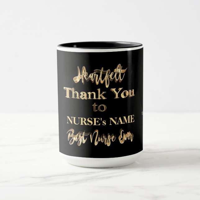Herzlichen Dank für die beste Krankenschwester je  Tasse (Zentrum)