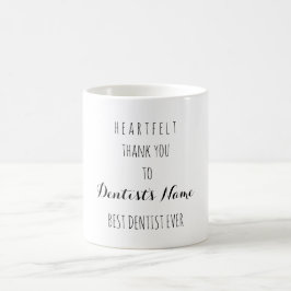 Herzlichen Dank für die beste Zahnärztin je Typogr Kaffeetasse