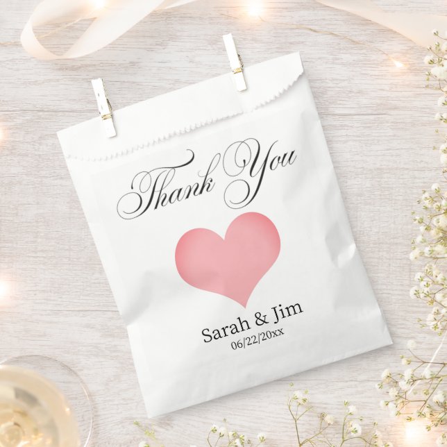 Herzlichen Dank für die Gastgeschenk Hochzeiten Geschenktütchen (Ausgeschnitten)