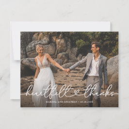 Herzlichen Dank für die Hochzeit Foto Dankeskarte