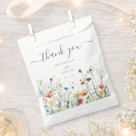 Herzlichen Dank für die lebendige Wildblume Hochze Geschenktütchen