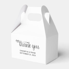 Herzlichen Dank für die Typografie-Hochzeit Geschenkschachtel