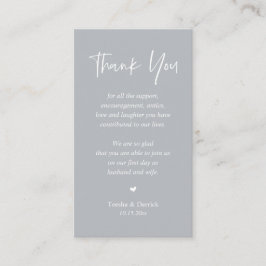 Herzlichen Dank für Hochzeiten, Pastel Chill Gray Begleitkarte
