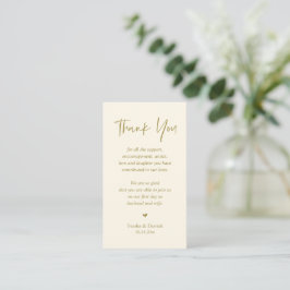 Herzlichen Dank für Ihre Hochzeit, Retro Gold Begleitkarte