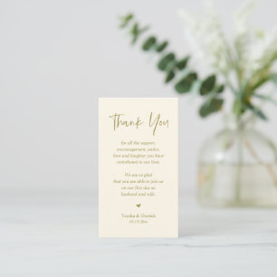Herzlichen Dank für Ihre Hochzeit, Retro Gold Begleitkarte