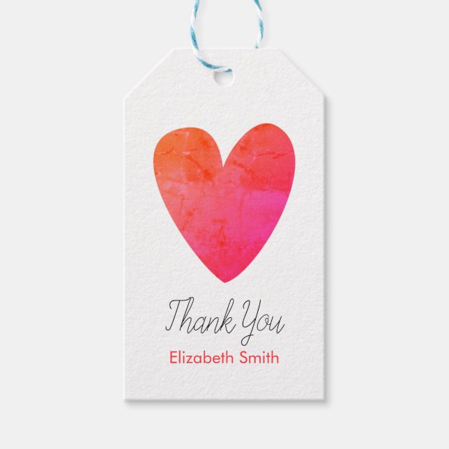 Herzlichen Dank Geschenkanhänger (Vorderseite)