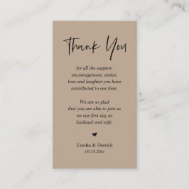 Herzlichen Dank, Light Brown Kraft Begleitkarte