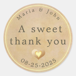 Herzlichen Dank Runder Aufkleber