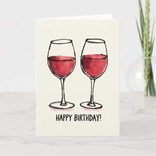Herzlichen Geburtstag Kardinalglas Karte