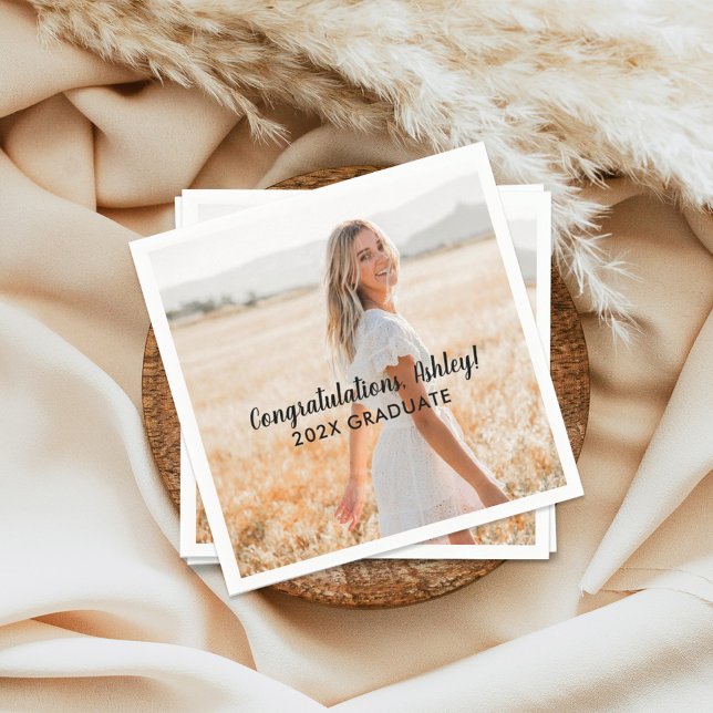 Herzlichen Glückwunsch 2025 Graduate Foto Abschlus Serviette (Von Creator hochgeladen)