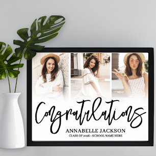 Herzlichen Glückwunsch 3 Foto Abschlussfeier Poster