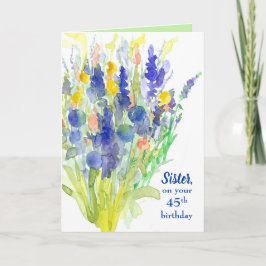 Herzlichen Glückwunsch 45. Geburtstag Schwester Bl Karte