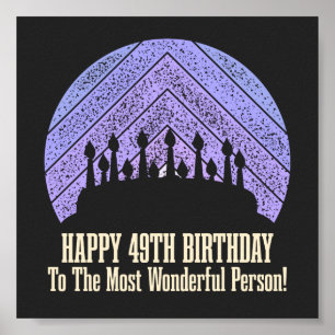 Herzlichen Glückwunsch 49. Geburtstag Sprichwort Z Poster