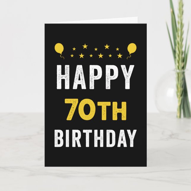 Herzlichen Glückwunsch 70. Geburtstag Septuagenari Karte (Vorderseite)