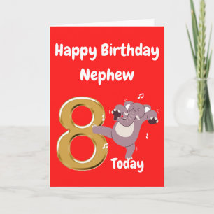 Herzlichen Glückwunsch 8. Geburtstag Nephew Karte