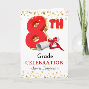Herzlichen Glückwunsch 8. Grade Celebration Abschl Karte