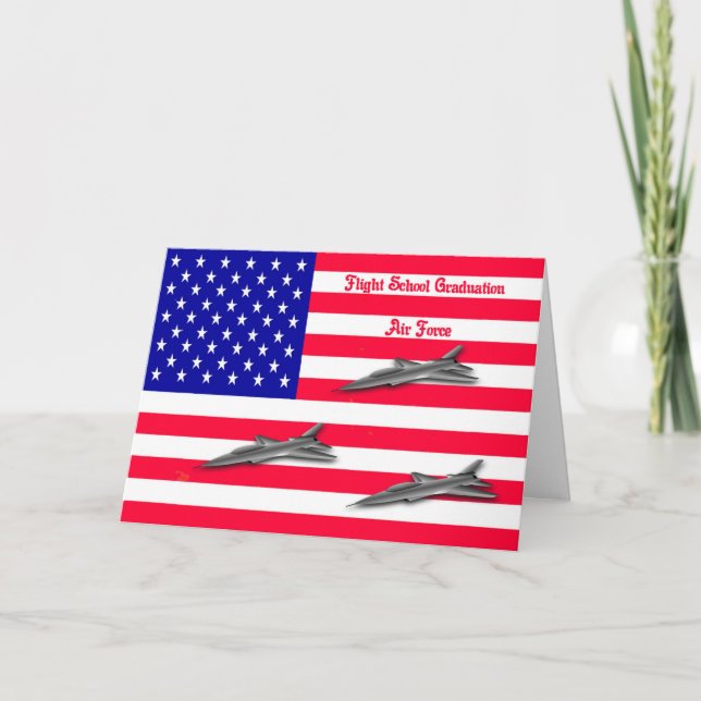 Herzlichen Glückwunsch Abschluss Air Force Flight  Karte (Vorderseite)