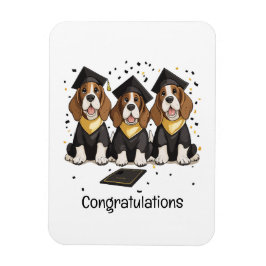 Herzlichen Glückwunsch Abschluss Basset Hound Hund Magnet