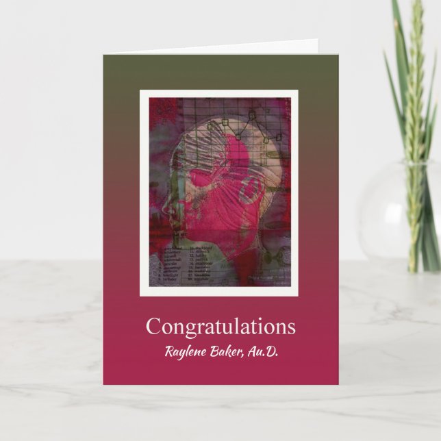 Herzlichen Glückwunsch Abschluss Doktor der Audiol Karte (Vorderseite)