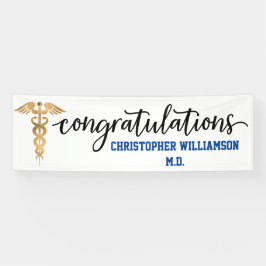 Herzlichen Glückwunsch Abschluss Gold Medical Doct Banner