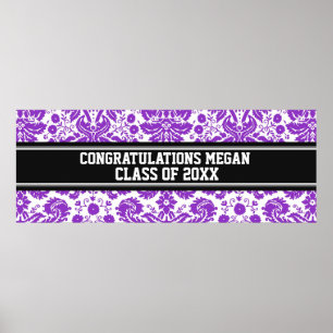 Herzlichen Glückwunsch Abschluss Individuelle Name Poster