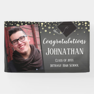 Herzlichen Glückwunsch Abschluss mit Confetti Foto Banner