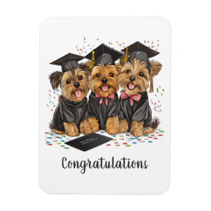 Herzlichen Glückwunsch Abschluss Yorkshire Terrier Magnet
