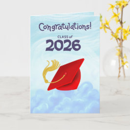 Herzlichen Glückwunsch Abschlussklasse 2026 Rote A Karte