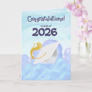 Herzlichen Glückwunsch Abschlussklasse 2026 Weiße Karte