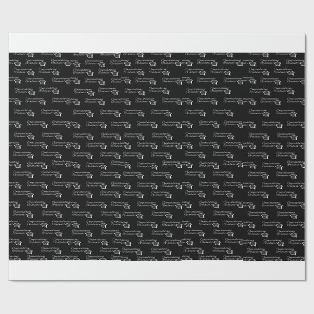 Herzlichen Glückwunsch Absolvent Geschenkpapier (Flach)