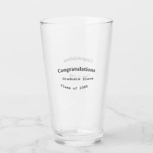 Herzlichen Glückwunsch Absolvent name Abschlussjah Glas