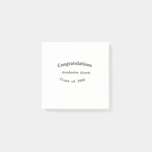 Herzlichen Glückwunsch Absolvent name Abschlussjah Post-it Klebezettel