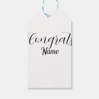 Herzlichen Glückwunsch Absolvent Name einfach mini Geschenkanhänger