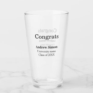 Herzlichen Glückwunsch Absolvent name Universitäts Glas