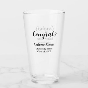 Herzlichen Glückwunsch Absolvent Name Universitäts Glas