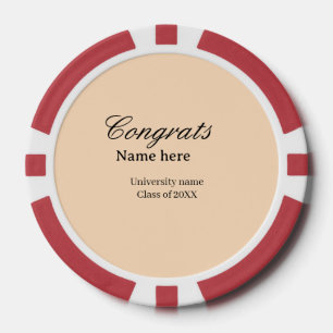 Herzlichen Glückwunsch Absolvent Universitätsname  Pokerchips