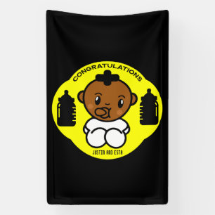 Herzlichen Glückwunsch Afro American New Elterns Banner