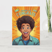 Herzlichen Glückwunsch Afroamerikanischer Teenager