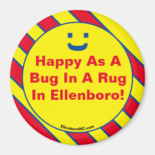 Herzlichen Glückwunsch als Bug in einem Rug in Ell Magnet