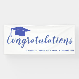 Herzlichen Glückwunsch an Black Grad Cap Abschluss Banner