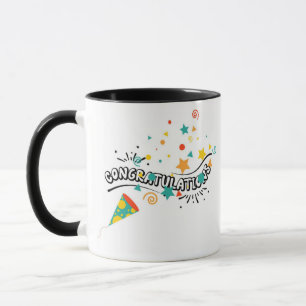 Herzlichen Glückwunsch an Confetti Tasse