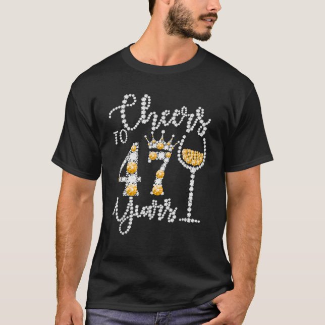 Herzlichen Glückwunsch an die 47-jährige Königin D T-Shirt (Vorderseite)
