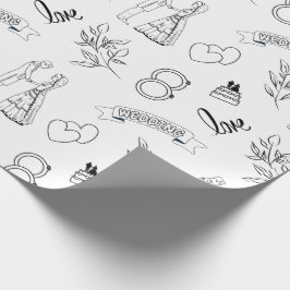 Herzlichen Glückwunsch an die Braut und die Groom  Geschenkpapier