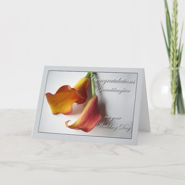 Herzlichen Glückwunsch an die Enkelin, Hochzeitsta Karte (Vorderseite)