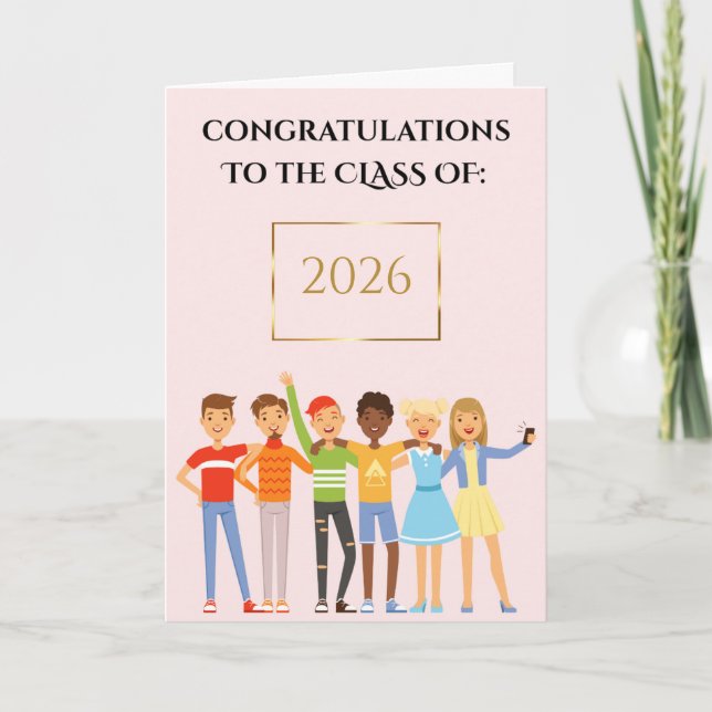 Herzlichen Glückwunsch an die Klasse Karte (Vorderseite)